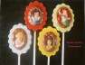 304sp Princess Cameo Chocolate Candy Lollipop Mold